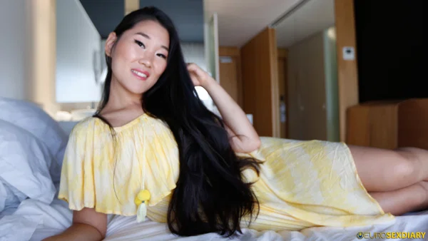 Sexy Asian babe Fang lifts up her yellow dress and takes a dick in a POV show  - Asian, Amateur, Sexy, European  - Photo 6