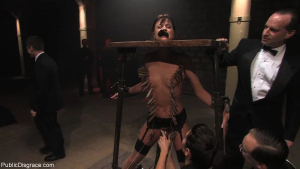 Public Disgrace performed by Cecilia Vega, John Strong Porn Pictures  - French, Groupsex, MILF, Tall, BDSM, Bondage, Skinny, Close Up, Ass, Tiny Tits  - Photo 9