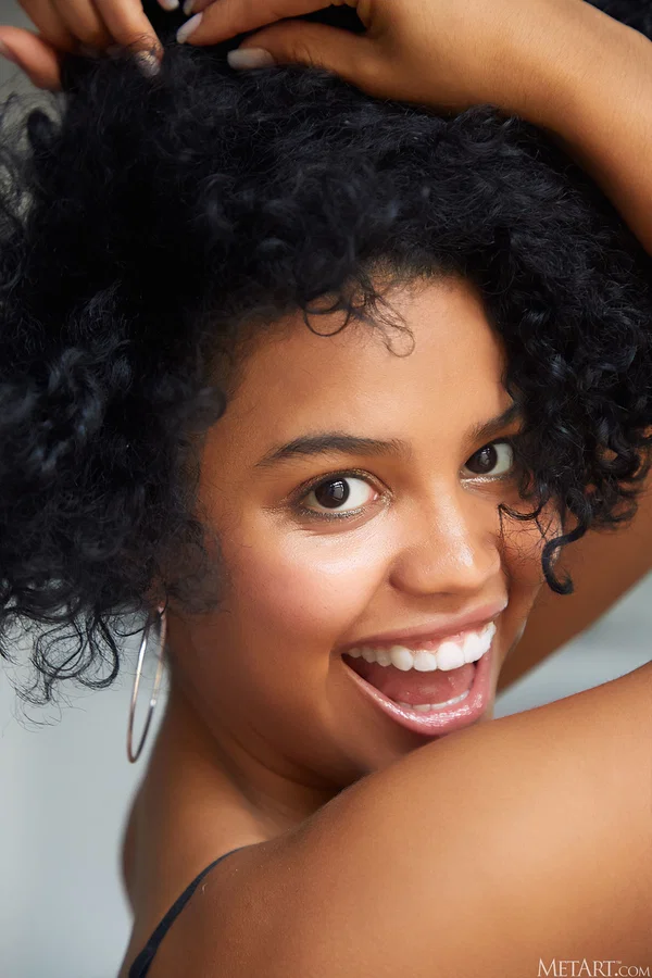 Ebony babe Selva Lapiedra strips & shows her big ass & perfectly trimmed muff  - Ebony, African, Curly, Short Hair, Pussy, Face, Close Up, Natural Tits, Spreading, Black  - Photo 2