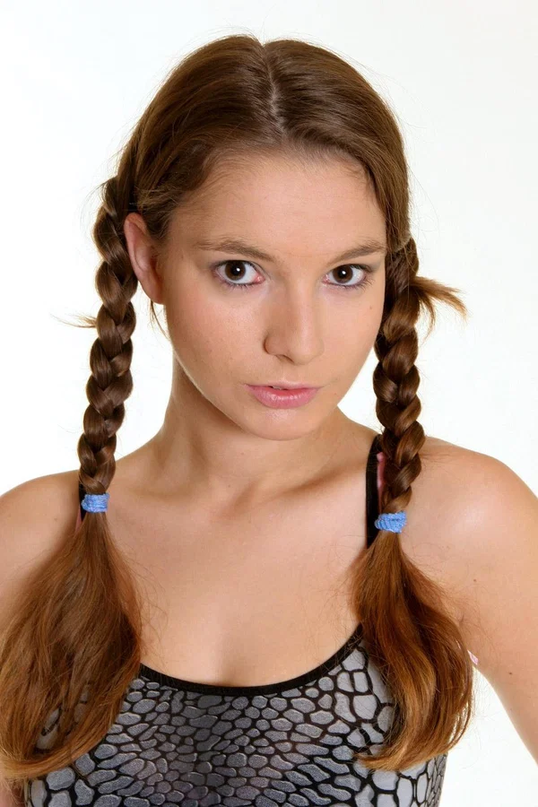Beautiful teen Paloma showing off her hanging boobs & her fine ass  - Upskirt, Teen, Ass, Sexy, Cute, Beautiful, Babe, Big Tits, Petite, Pigtails  - Photo 2