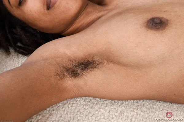 Hairy black amateur Olivia Green parts her pussy with her fingers  - Ebony, Black, African, Pussy, Amateur, Skinny, Anal Gape, Short Hair, Feet, Spreading  - Photo 7