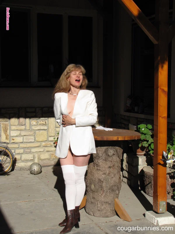 Cougar Bunnies performed by Doris Dawn Hot Pics  - Outdoor, MILF, Amateur, Stockings, Ass, Tiny Tits, Spreading, Asshole, Non Nude, PAWG  - Photo 8