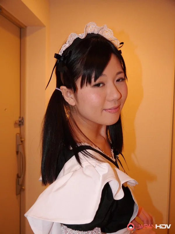 Cute Japanese maid Mai Araki flashes her bald pussy during a solo show  - Schoolgirl, Japanese, Asian, Socks, Uniform, Skirt, Upskirt, Ass, Babe, Beautiful  - Photo 8