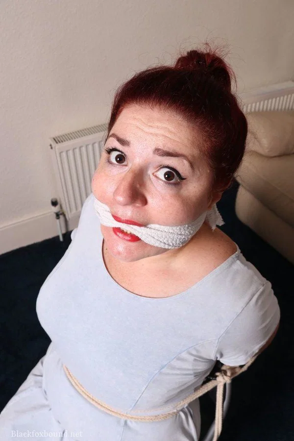 Fat British woman is tied to a chair with clothes on while cleave gagged  - Bondage, Thick, Chubby, MILF, Clothed, Non Nude, BBW, BDSM, Skirt, Curvy  - Photo 16