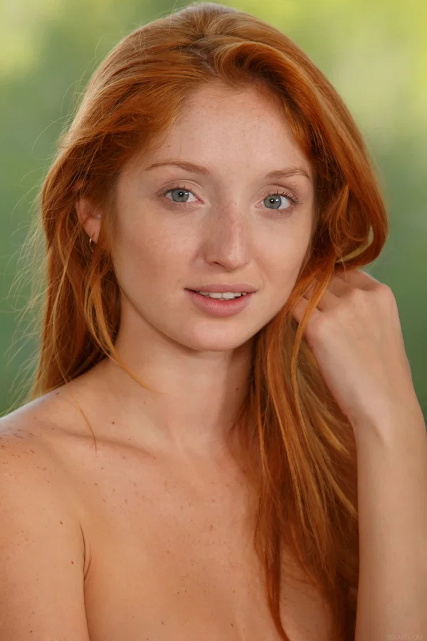 Hot redheaded teen Michelle H fingering her shaved pussy in a leather chair  - Redhead, Masturbation, Face, Pussy, Babe, Beautiful, Close Up, Perfect, Upskirt, Big Tits  - Photo 21