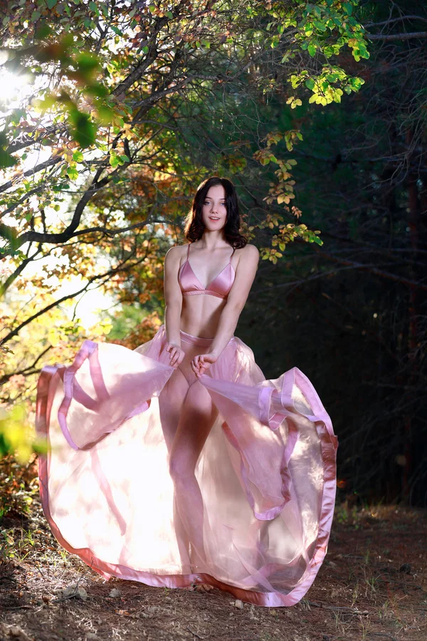 Skinny model with blue eyes Polly Pure shows her shaved vagina in the woods  - Ukrainian, Beautiful, Perfect, Teen, Babe, Glamour, Model, Cute, Solo  - Photo 2