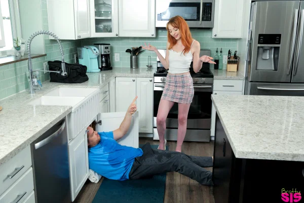 Young redhead Cecelia Taylor seduces her stepfather during a plumbing job  - Reality, Step Sister, Family, Step Brother, Teen, Redhead, Cowgirl, Handjob, Hardcore, Panties  - Photo 7