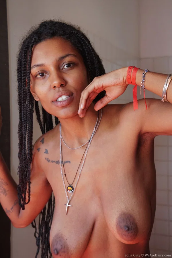 Exotic amateur Sofia Cuty flaunts her big naturals & hairy twat after a shower  - African, Ebony, Hairy, Armpit, Big Tits, Pussy, Spreading, Natural Tits, Black, Face  - Photo 21
