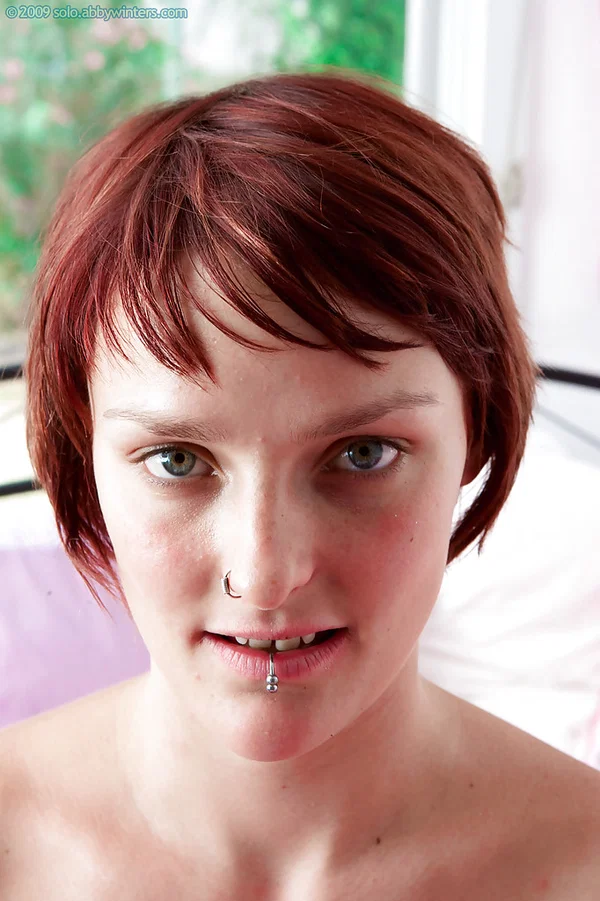 Short haired redhead Katarina making her nude modelling debut  - Clothed, Shorts, Hairy, Amateur, Panties, Undressing, Short Hair, Redhead, Close Up, Face  - Photo 16