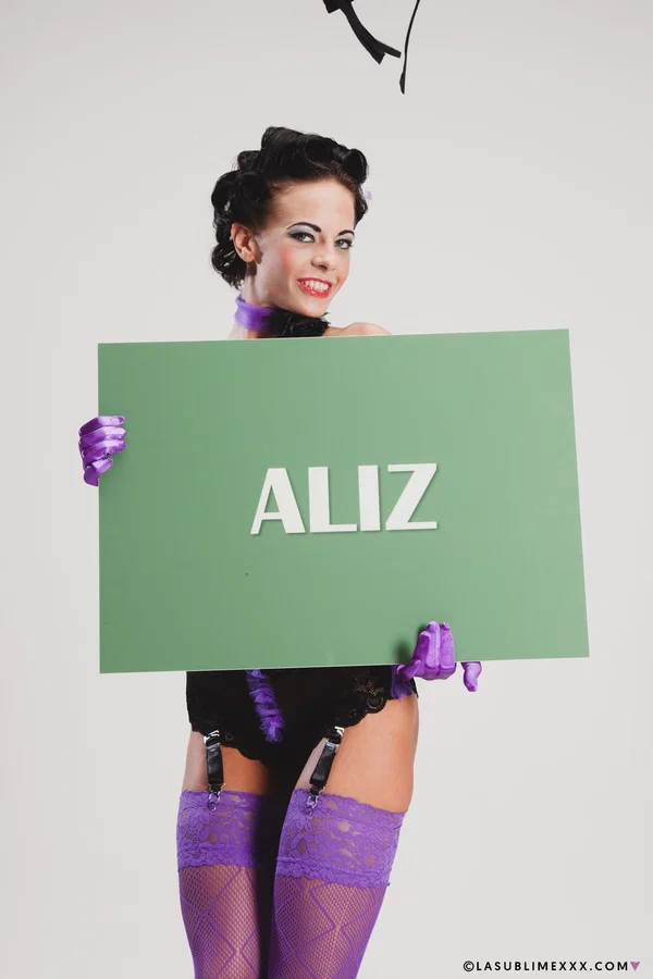 Slender curly haired babe Aliz shows her body, gets fucked & takes a mouthful  - Anal, Sexy, Hardcore, Pussy, Curly, Cumshot, Doggy Style, Panties, Tiny Tits, Stockings  - Photo 18