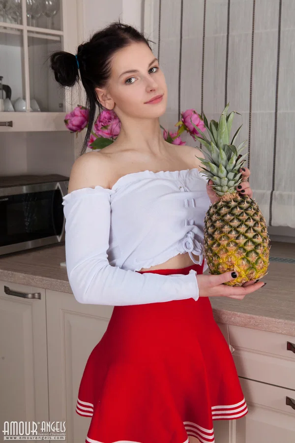 Teen first timer Vienna showcases her bald pussy with her hair in puff balls  - Amateur, Pussy, Beautiful, Shaved, Spreading, Nipples, Pigtails, Solo, Teen, Cute  - Photo 2