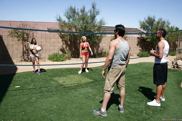 Rachel RoXXX and Ahryan Astyn with big tits are a perfect sex team  - Reality, Cum In Mouth, Outdoor, Big Tits, Sports, Shorts, Bikini, Groupsex, Pussy Licking, Cumshot  - Photo 4