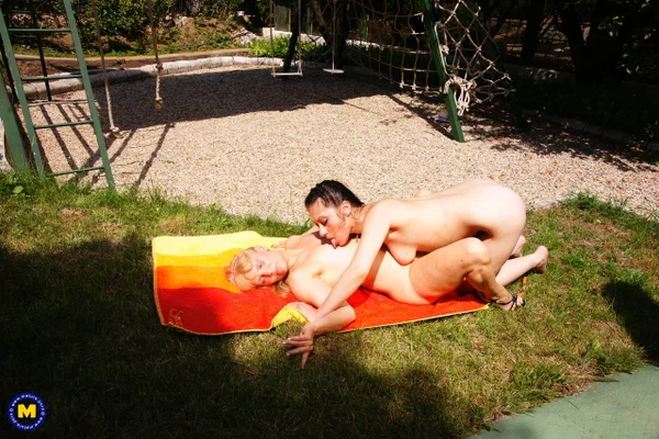 Playful old and young lesbian hotties French kiss and fuck outdoors  - Mature, Old Young, Public, Lesbian, Reality, Amateur, Big Tits, Bikini, Pussy, Asshole  - Photo 15