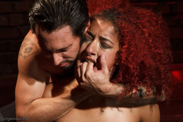 Black female Daisy Ducati finds herself be used by Tommy Pistol in a dungeon  - Ebony, Bondage, Redhead, Pussy, African, BDSM, Black, Blowjob, Big Tits, Big Clit  - Photo 4