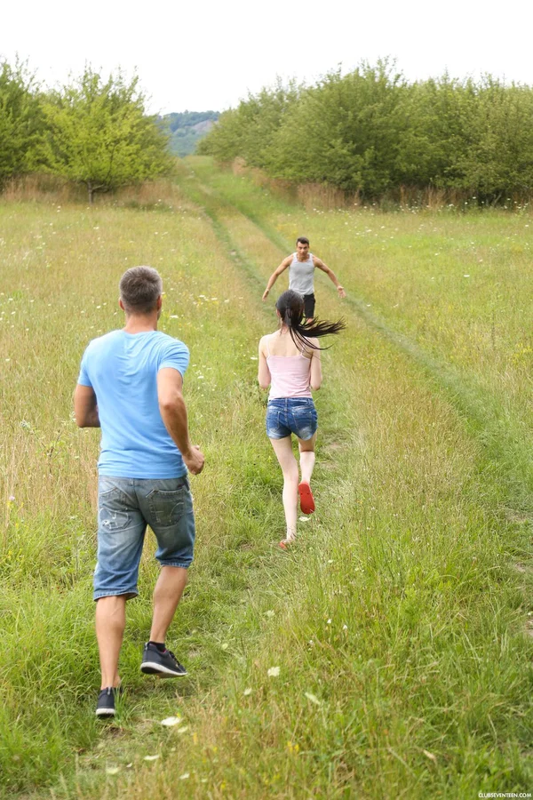 Sweet small titted teen Mia Evans gets stripped & fucked by two guys outdoors  - Public, Outdoor, Groupsex, Teen, Cute, Reality, Sandals, Skinny, Nipples, Handjob  - Photo 5