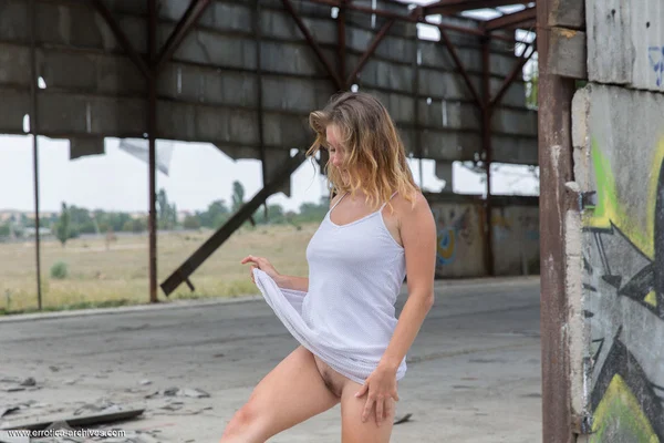 Teen solo girl Anel models totally naked amid ruins of abandoned building  - Outdoor, Teen, Ass, Babe, Beautiful, Cute, Big Tits, Model, Glamour, PAWG  - Photo 4