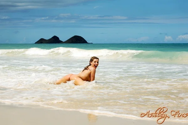 Blonde pornstar Ashley Fires flaunts her nude body and pees on a sandy beach  - Beach, MILF, Petite, Outdoor, Pussy, White, Pornstar, Spreading, Pretty, Blonde  - Photo 12