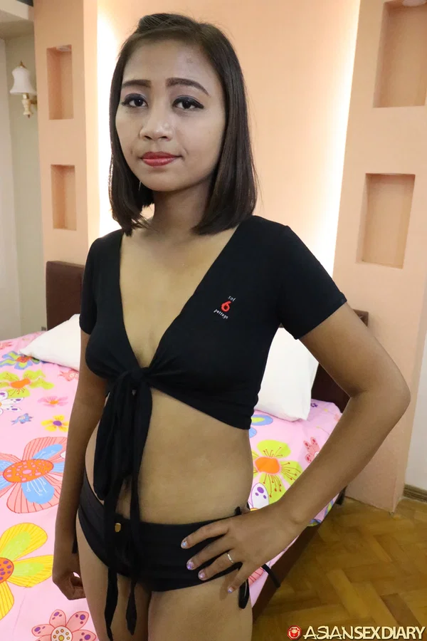 Brunette Asian amateur Gib B flaunts her titties and ass before POV sex  - Asian, Missionary, Doggy Style, Ass Fucking, Brunette, POV, Panties, Hardcore, Pussy, Tiny Tits  - Photo 3