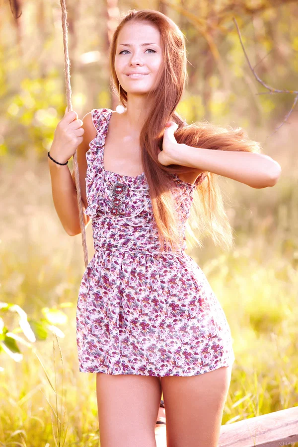 Cute redhead teen Jasmine D poses in a sexy dress and while naked outdoors  - Perfect, Amateur, Babe, Glamour, Beautiful, Solo, Model, Sexy, Cute, Teen  - Photo 6