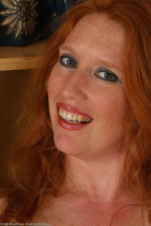 Chubby redheaded mature Rose exposes her big boobs and hairy twat in a solo  - Mature, Redhead, Amateur, MILF, Spreading, Legs, Ass, Pussy, Face, Nipples  - Photo 16