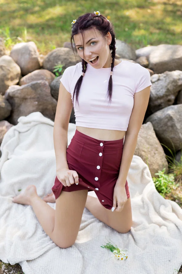 Met Art performed by Nana Porn Images  - Beautiful, Skirt, Upskirt, Teen, Perfect, Pussy, Outdoor, Redhead, Feet, Spreading  - Photo 3