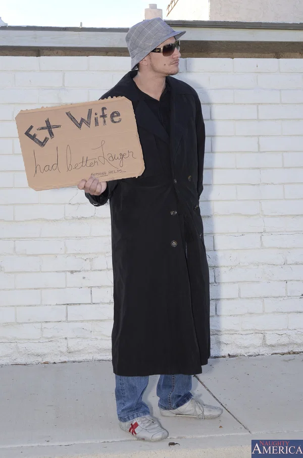 Tall MILF Alexis Grace takes a homeless man to her house and fucks him  - MILF, Handjob, Family, Big Tits, White, Step Sister, Tall, Brunette, Cumshot, Stockings  - Photo 11