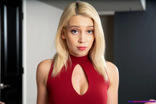 Beautiful blonde teen Madison Summers seduces her stepbrother in a red dress  - Step Brother, Doggy Style, Cum In Pussy, Family, Skirt, Teen, Clothed, Hardcore, Reality, Tiny Tits  - Photo 4