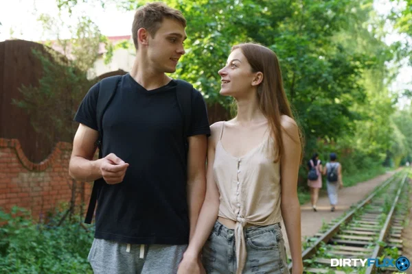 Young brunette Lia shows her tits and takes a boner in her tasty twat  - Cute, Teen, Kissing, Amateur, Sexy, European, Public, Tiny Tits, Blowjob, Skinny  - Photo 1