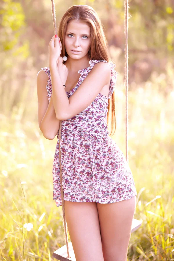 Cute redhead teen Jasmine D poses in a sexy dress and while naked outdoors  - Perfect, Amateur, Babe, Glamour, Beautiful, Solo, Model, Sexy, Cute, Teen  - Photo 4