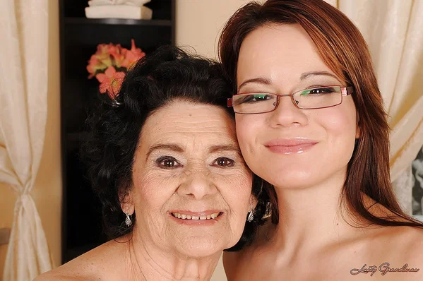 Sexy teen in glasses enjoys her lesbo sex with a very old lady  - Granny, Teen, Strapon, Glasses, Lesbian, Kissing, Pussy Licking, Sexy, Big Clit, Blowjob  - Photo 1