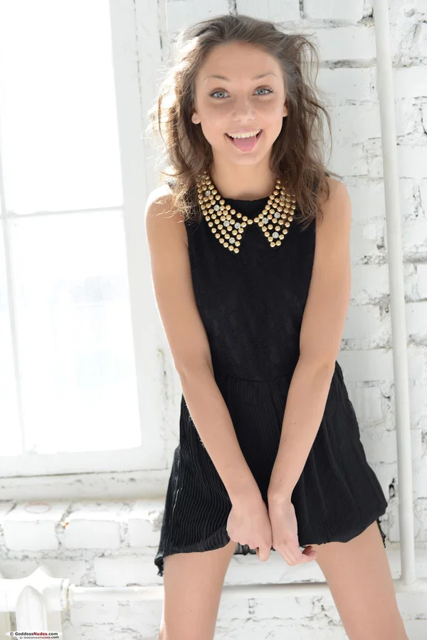 Skinny sweetie Katoa removes her black dress and flaunts her adorable muff  - Cute, Teen, Fetish, Shaved, Dress, Pussy, Centerfold, Perfect, Spreading, Natural Tits  - Photo 2