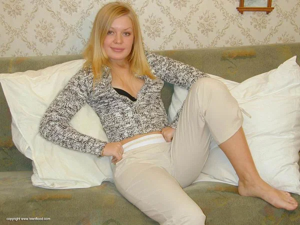 Natural blonde teen Annya takes her time sliding her black panties aside  - Teen, Amateur, European, Blonde, Lingerie, Babe, Pussy, Ass, Clothed, Undressing  - Photo 2