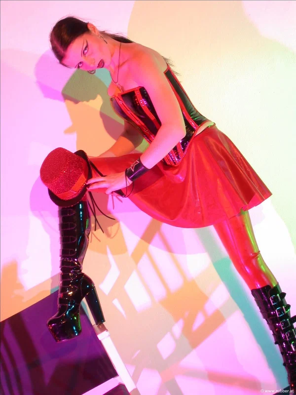 Solo girl Tgt shows her pussy during a fantastic upskirt show  - Cosplay, Latex, Boots, Fetish, Clothed, Upskirt, Skirt, High Heels, Face, Non Nude  - Photo 8
