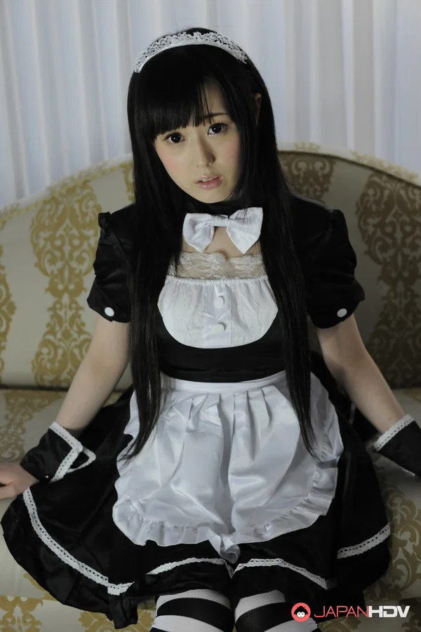 Cute Japanese maid Machiko Ono stretches out her tight slit during solo action  - Asian, Japanese, Maid, Spreading, Socks, Pussy, Shaved, Beautiful, Clothed, Brunette  - Photo 4