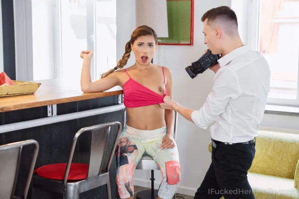 Nice teen wears her hair in a braided ponytail during sex with a photographer  - Yoga Pants, Blowjob, Big Cock, Pussy Licking, Doggy Style, Czech, Reality, Ass Fucking, Feet, Hardcore  - Photo 1
