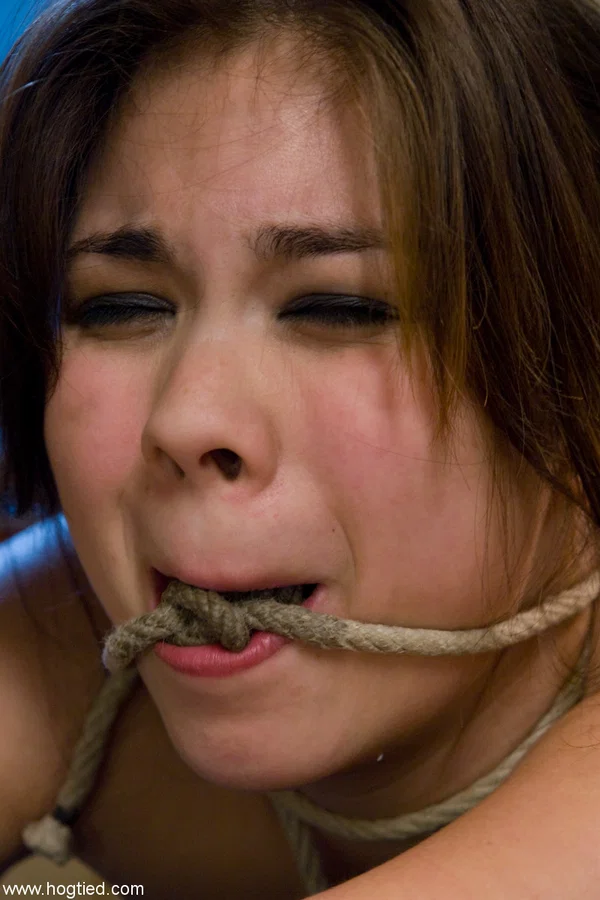 Cute Asian teen Mai Ly geetsa metal hook up her firm booty in rope bondage  - Bondage, BDSM, Asian, Sexy, Teen, Feet, Cute, Brunette, Legs, White  - Photo 10