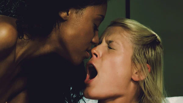 Horny teens Noe Milk & Sweet Cat partake in interracial lesbian sex  - Teen, Pussy Licking, Kissing, Fingering, Latina, Ebony, Reality, Close Up, Shaved, Nipples  - Photo 8