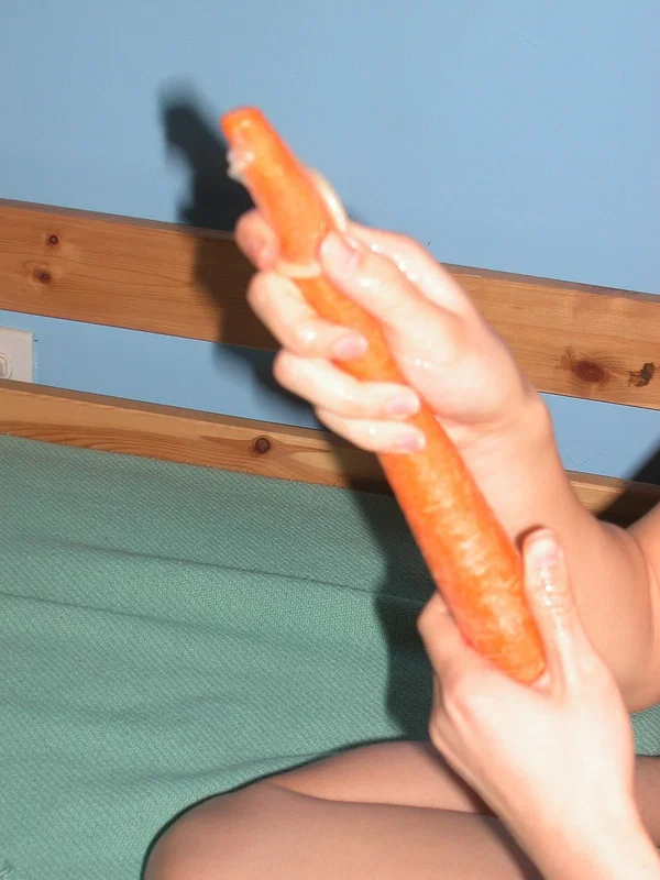 Horny Asian babe Kiana Li toys her shaved pussy with veggies in a kinky solo  - Asian, Masturbation, Pussy, Dildo, Petite, Beautiful, Amateur, Close Up, Solo, Skinny  - Photo 10