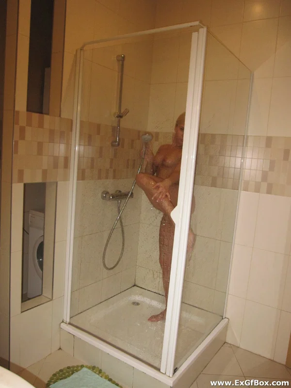 Ex girlfriend Lisa flaunts her sweet titties and hot ass in the shower  - Shower, Girlfriend, Bath, Wet, Amateur, Natural Tits, Ass, Blonde, PAWG, Beautiful  - Photo 7