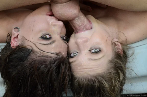 Jessie Andrews & Cassandra Nix suck on a big cock and get cum on their faces  - Blowjob, Pornstar, Blonde, Brunette, Handjob, Sexy, Non Nude  - Photo 5