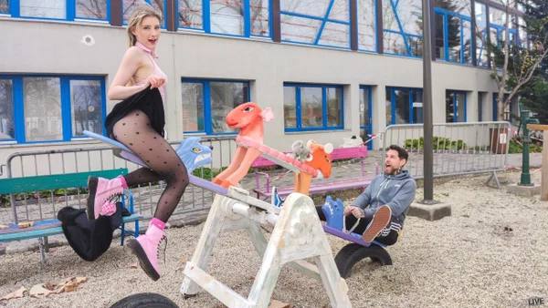 Blonde teen Melody Marks has sex with a couple of hunky men at once  - POV, Public, Threesome, Teen, Boots, Big Cock, Pussy, Pornstar, Pantyhose, Blowjob  - Photo 4
