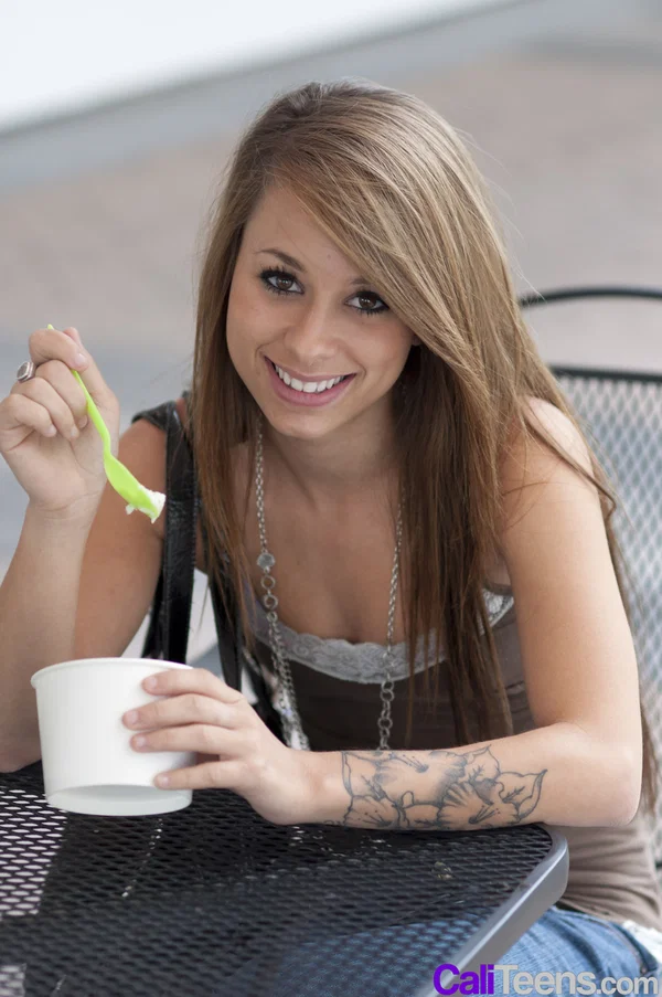 Sweet teen Rilee Jensen exposes her small tits in a public square  - Teen, Outdoor, Clothed, Jeans, Babe, Nipples, Tattoo, Tiny Tits, Beautiful, Solo  - Photo 1