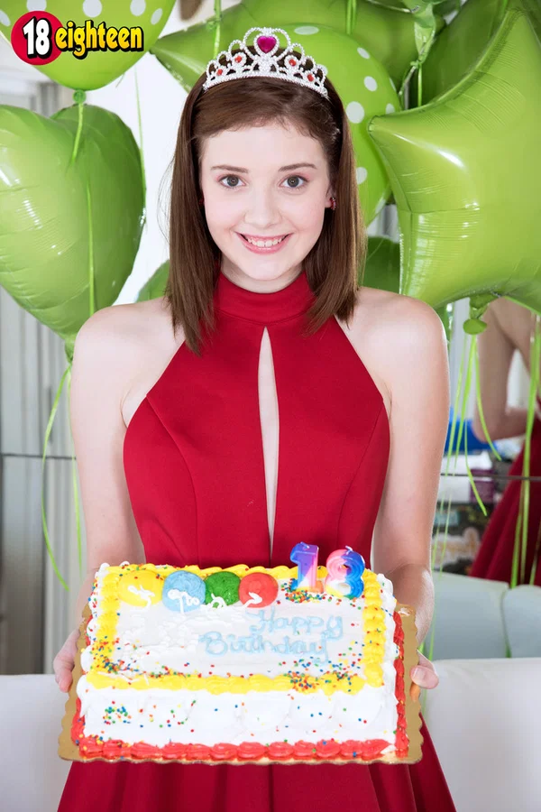 Petite teen girl Blaire Ivory models naked to celebrate birthday number 18  - Teen, Party, Spreading, Big Tits, Ass, Panties, Tiny Tits, Shaved, Pussy, Brunette  - Photo 1