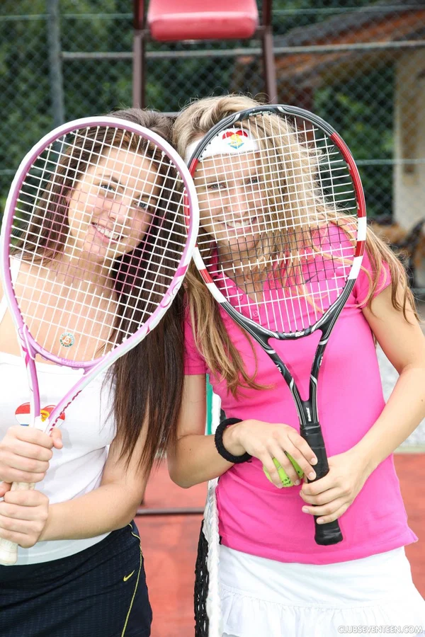 Teenage tennis players Luka & Nessy strip & fuck outside after the practice  - Outdoor, Lesbian, European, Feet, Spreading, Teen, British, Pussy, Cute, Non Nude  - Photo 3