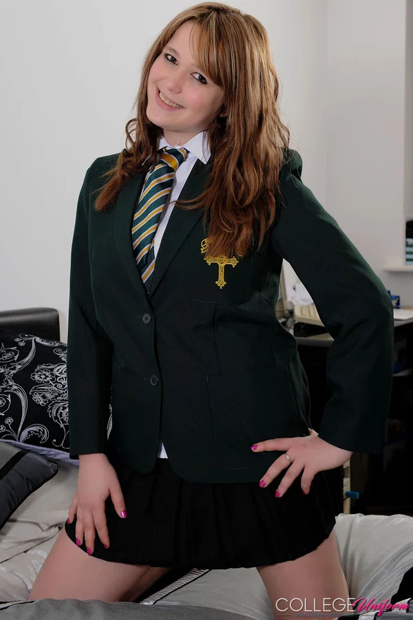 College Uniform featuring Louise E Sex Photos  - Schoolgirl, Uniform, College, Non Nude, White  - Photo 1