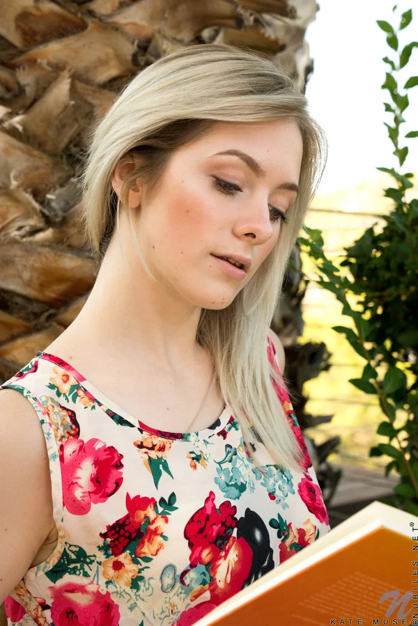 Adorable blonde teen Kate Muse removes her dress and plays with her pussy  - Dress, Teen, Asshole, Spreading, Perfect, Babe, Pussy, Outdoor, Ass, Shaved  - Photo 3