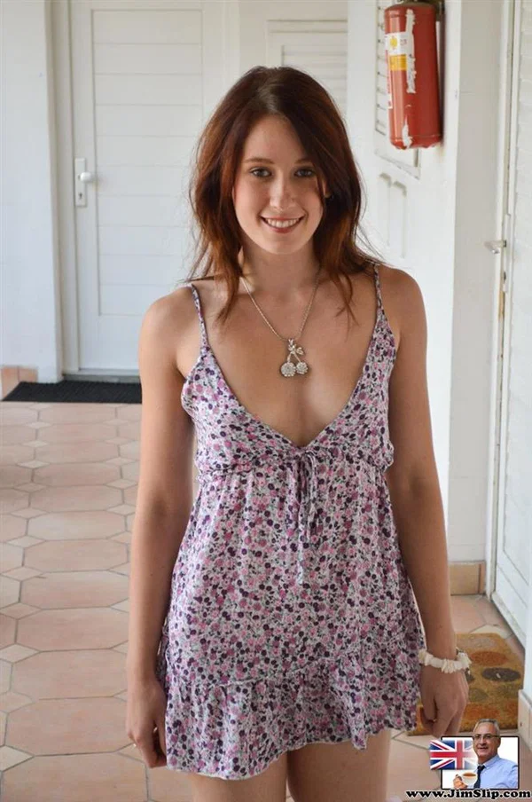 Fair skinned girl hikes up her dress to show her pussy in white stockings  - European, Babe, Clothed, Panties, Pussy, Stockings, Skirt, Beautiful, Ass, PAWG  - Photo 2