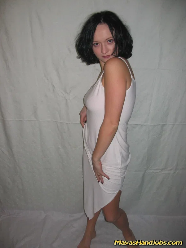 Kinky MILF Mayas Handjobs flaunts her hot natural tits and tasty pussy  - MILF, Short Hair, Brunette, Non Nude, Spreading, Pussy  - Photo 3