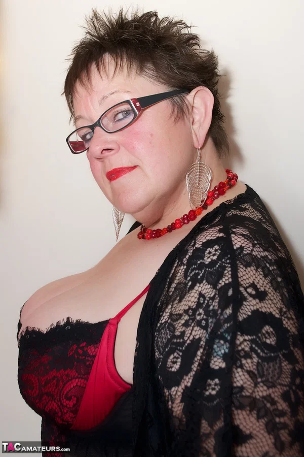 Fat older woman Warm Sweet Honey dildos her pussy in lingerie and glasses  - SSBBW, Mature, Saggy Tits, Chubby, Glasses, BBW, Thick, Curvy, Amateur, Big Tits  - Photo 1
