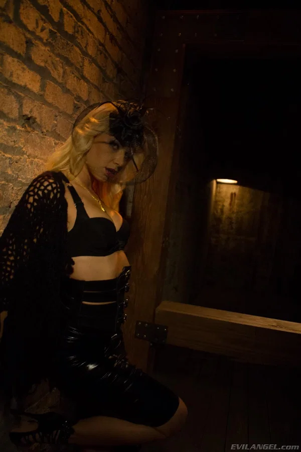 Blonde vampire exposes her fangs and boobs in a poorly lit cellar  - Pale, Blonde, Brunette, Non Nude  - Photo 9